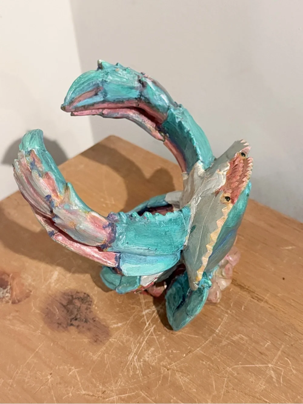 vintage large crab wine bottle holder